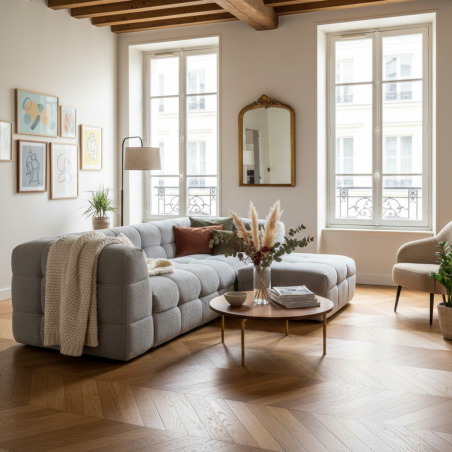 Sofa 3-Sitzer aus Stoff mit Sitzsack (7/8)