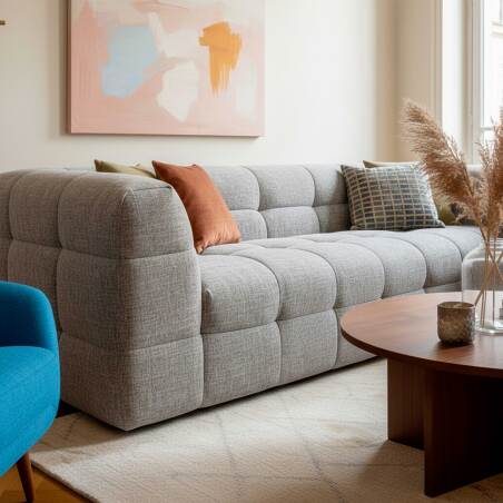 Sofa 3-Sitzer aus Stoff mit Sitzsack (2/8)