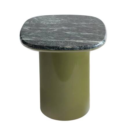 Couchtisch quadratisch, aus Marmor, 42​x42 cm, Retro-Stil (3/4)