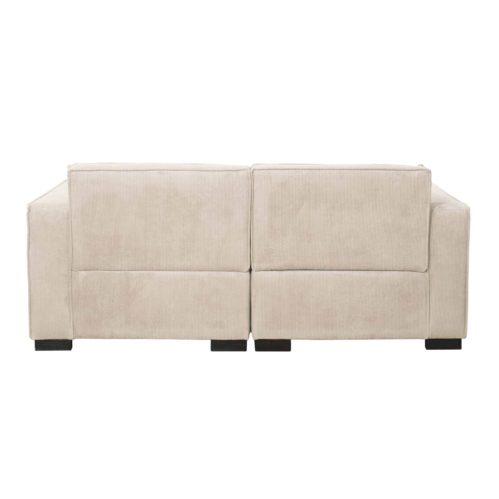 Sofa 2-Sitzer aus Cord mit Kissen