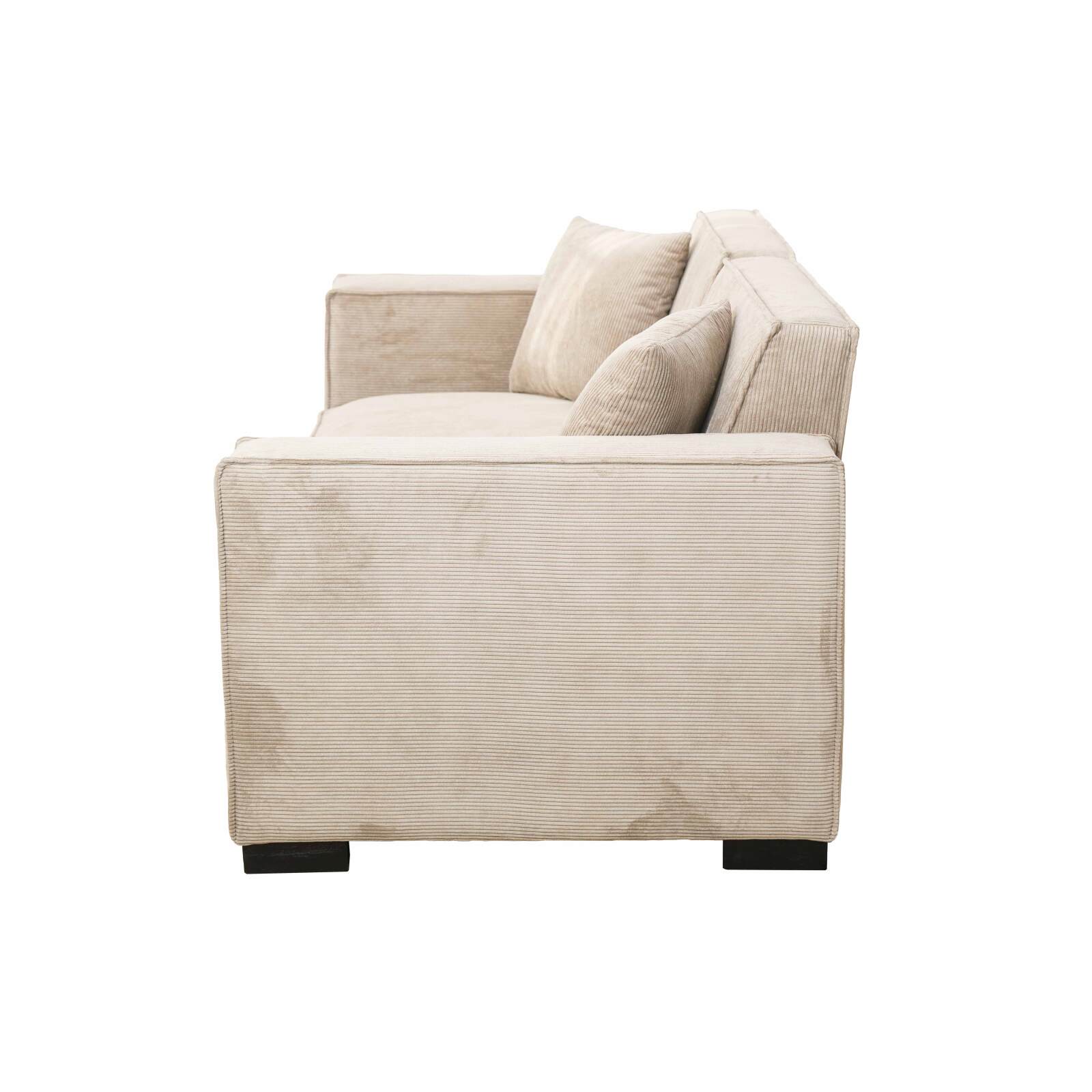 Sofa 2-Sitzer aus Cord mit Kissen