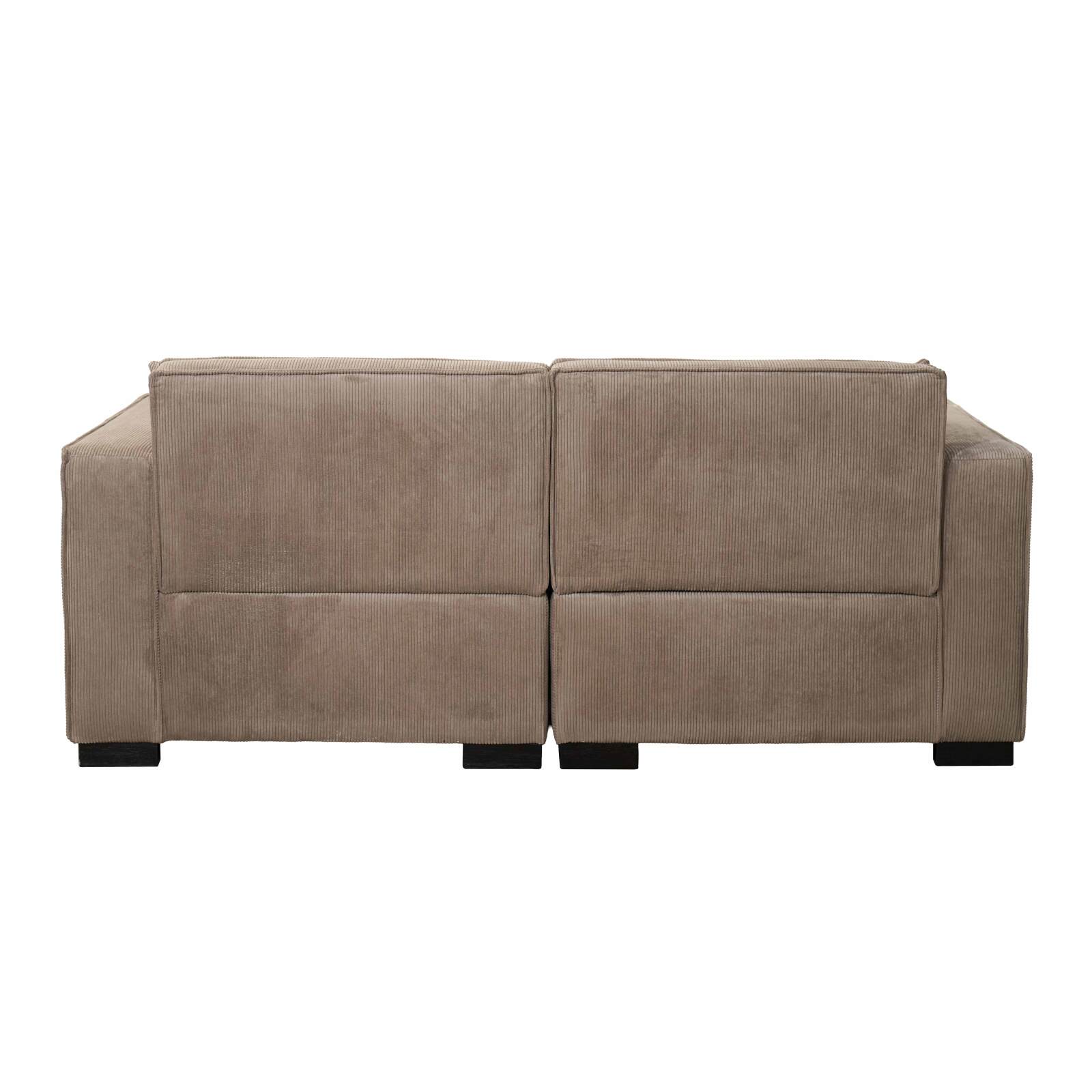 Sofa 2-Sitzer aus Cord mit Kissen