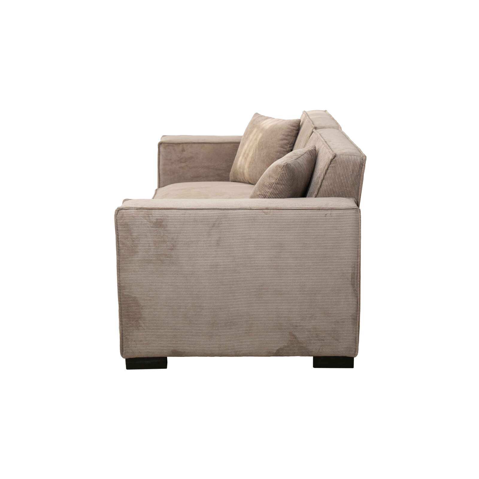 Sofa 2-Sitzer aus Cord mit Kissen