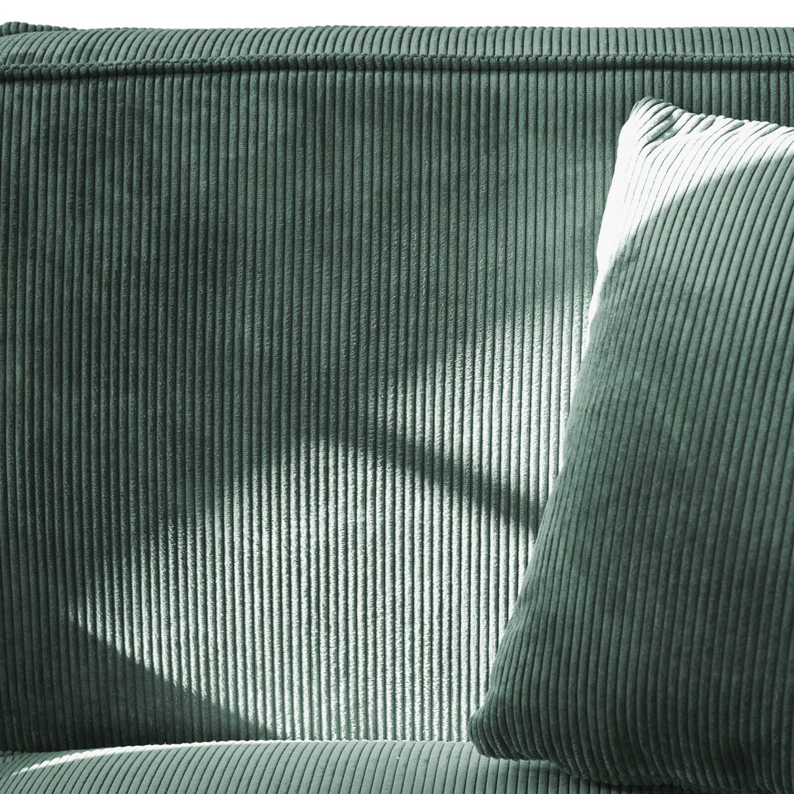 Sofa 2-Sitzer aus Cord mit Kissen