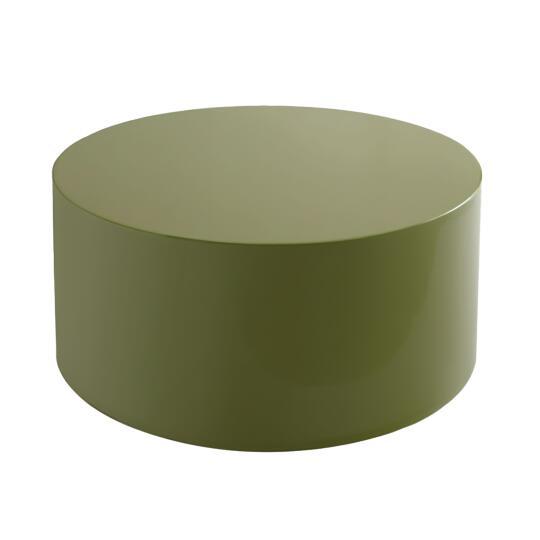Couchtisch rund in lackierter Effekt, Ø80 cm, Retro-Stil | Oviala