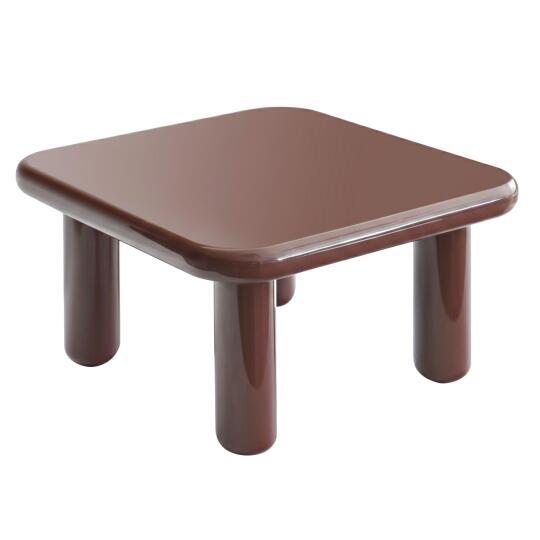Couchtisch quadratisch, in lackierter Effekt, 75x75 cm, Retro-Stil | Oviala