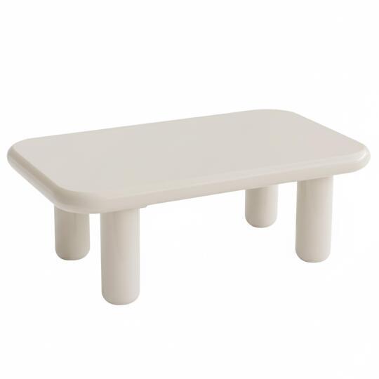 Couchtisch rechteckig, in lackierter Effekt, 100x60 cm, Retro-Stil