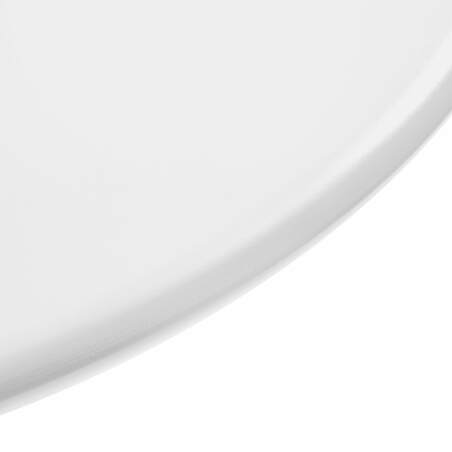 Gartentisch im Bistro-Stil, rund , neigbar, aus Metall mit Einbaufuß, Ø70 cm, und 2 Stühle (3/8)