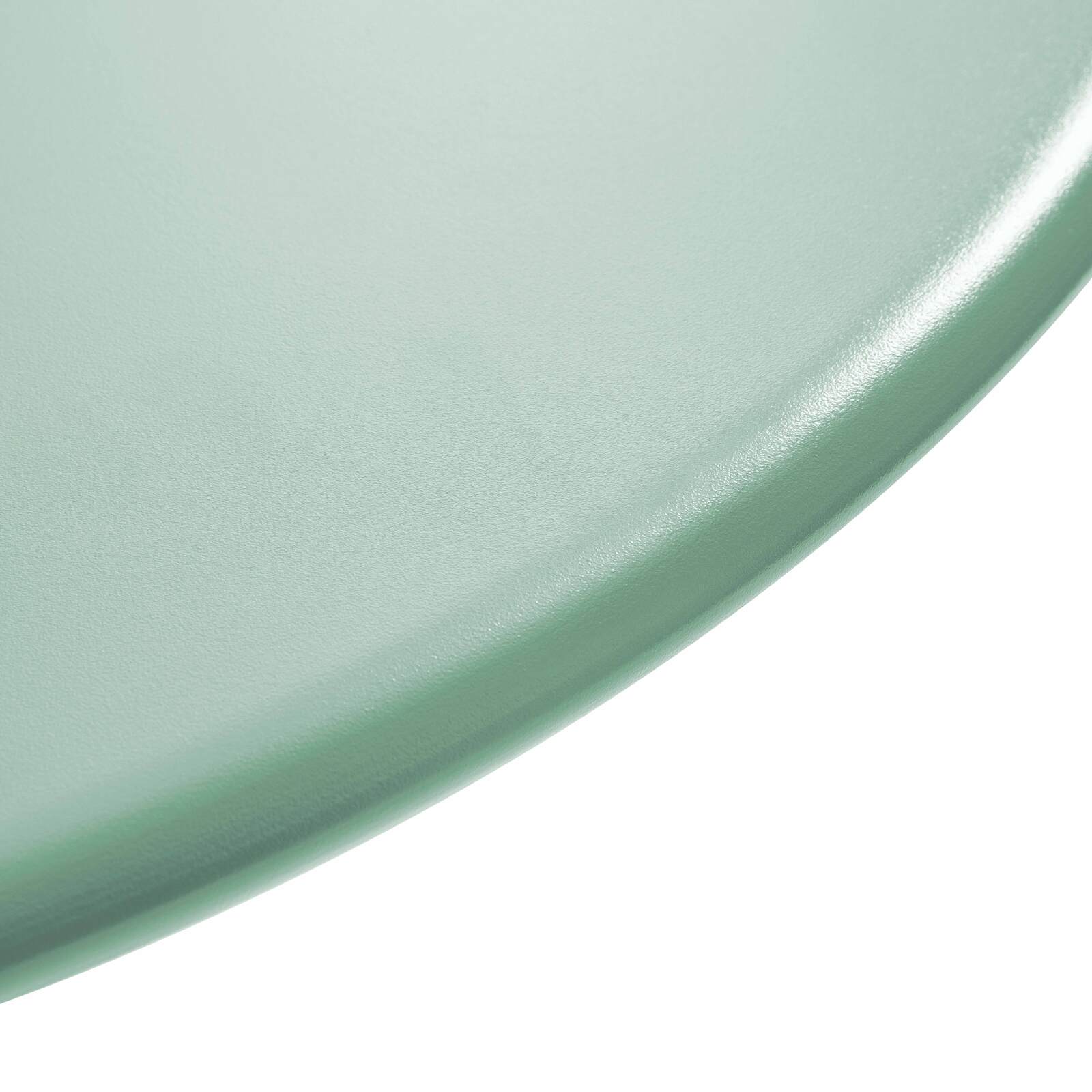 Gartentisch im Bistro-Stil, rund , neigbar, aus Metall mit Einbaufuß, Ø70 cm, und 2 Stühle