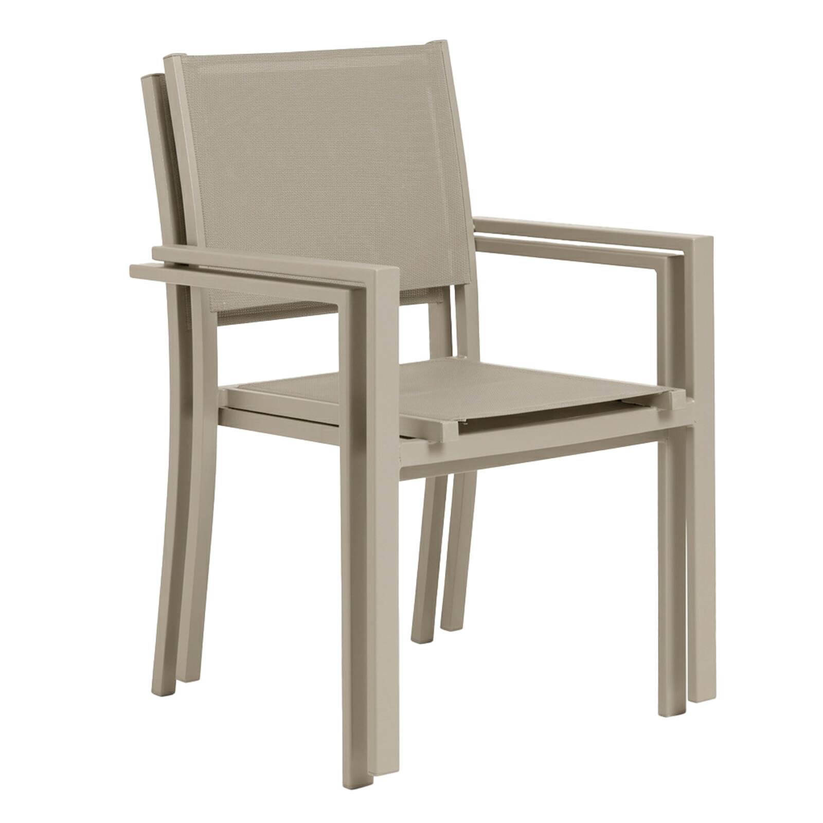 Gartenstuhl aus Aluminium und Textilene mit Armlehnen