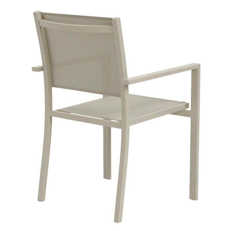 Gartenstuhl aus Aluminium und Textilene mit Armlehnen (2/6)