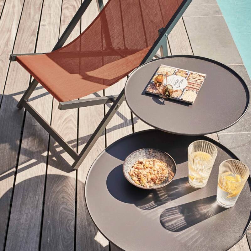 2er-set verstellbaren Aluminium-Sonnensesseln mit 4 Positionen  (3/7)