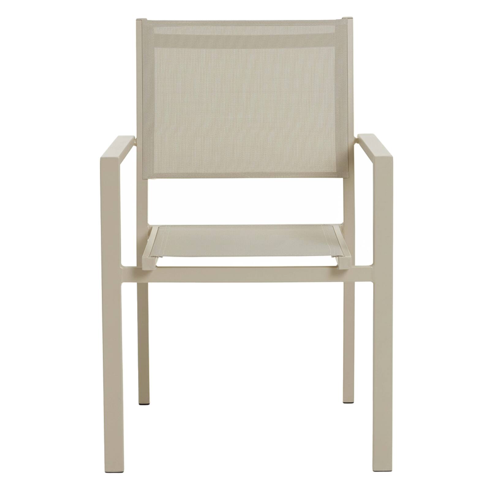 Gartenstühle aus Aluminium und Textilene mit Armlehnen - 2er-Set