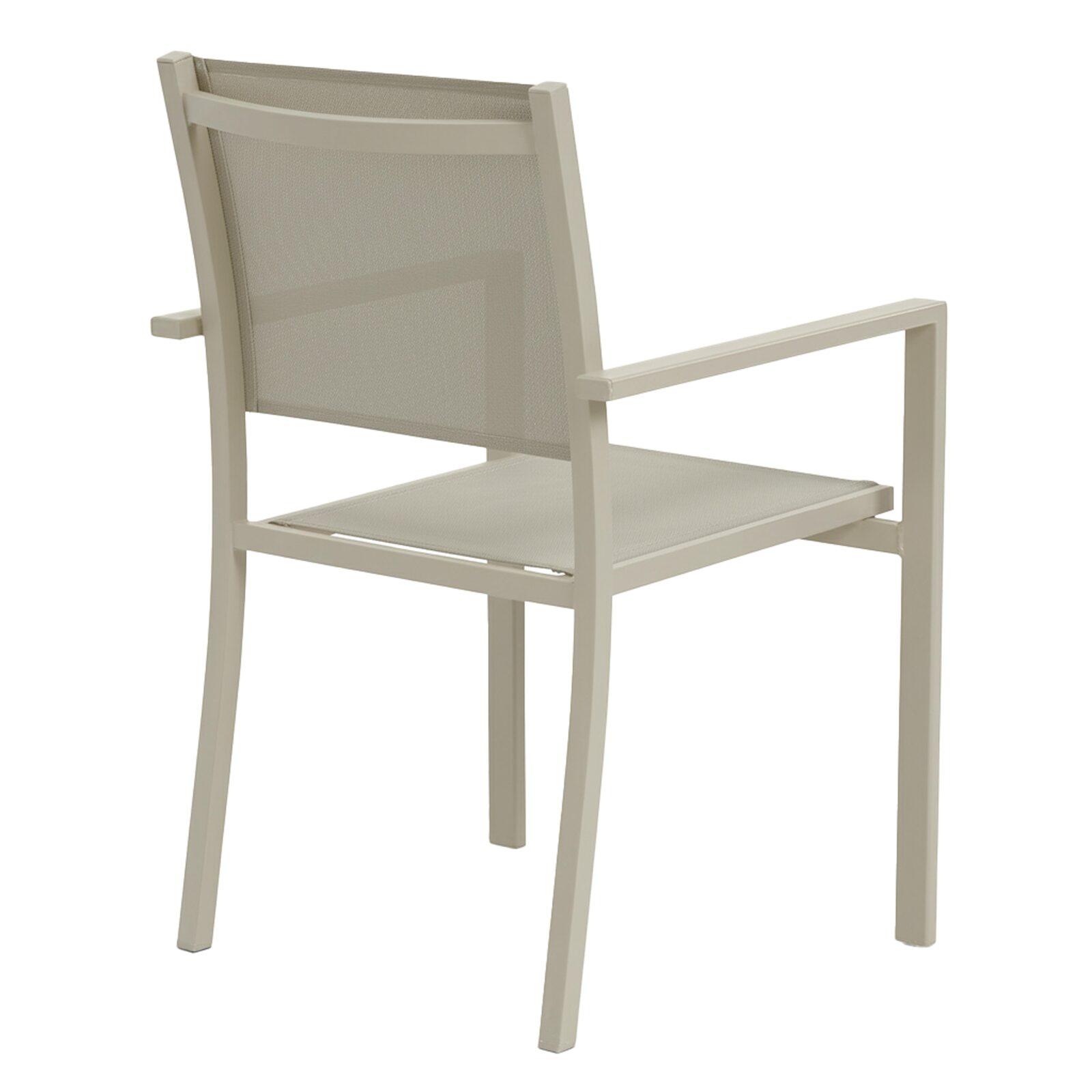 Gartenstühle aus Aluminium und Textilene mit Armlehnen - 2er-Set