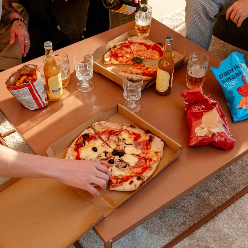 Couchtisch quadratisch, aus Metall, 90x90 cm (2/8)