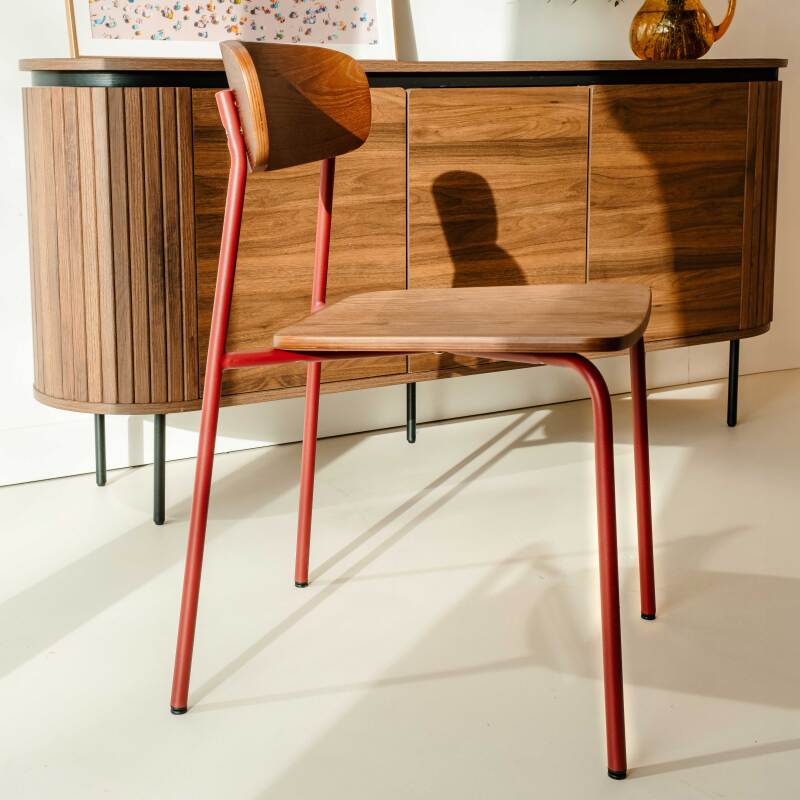 Stühle aus Holz und Metall - 2er-Set