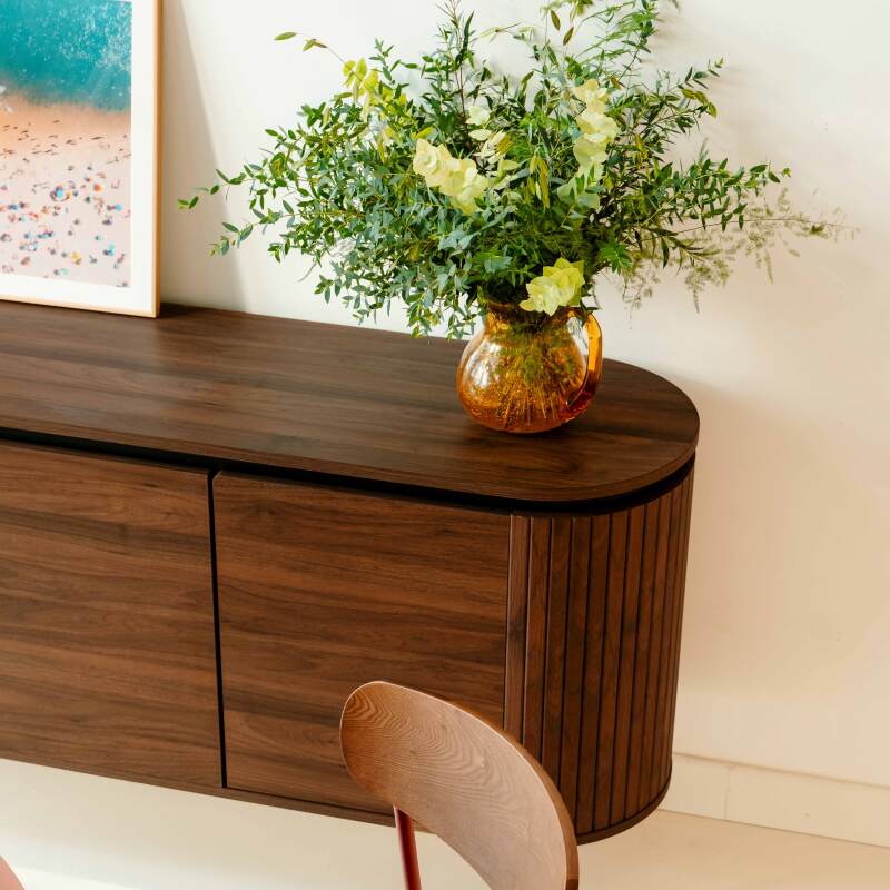 Sideboard in Holzoptik, 3 Türen, 160 cm (2/7)