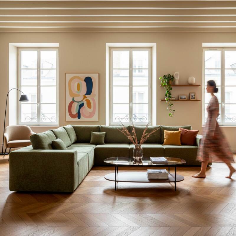 Couchtisch Ovaler ,aus Glas und dunkler Holzoptik, 120 x 55 x 40 cm