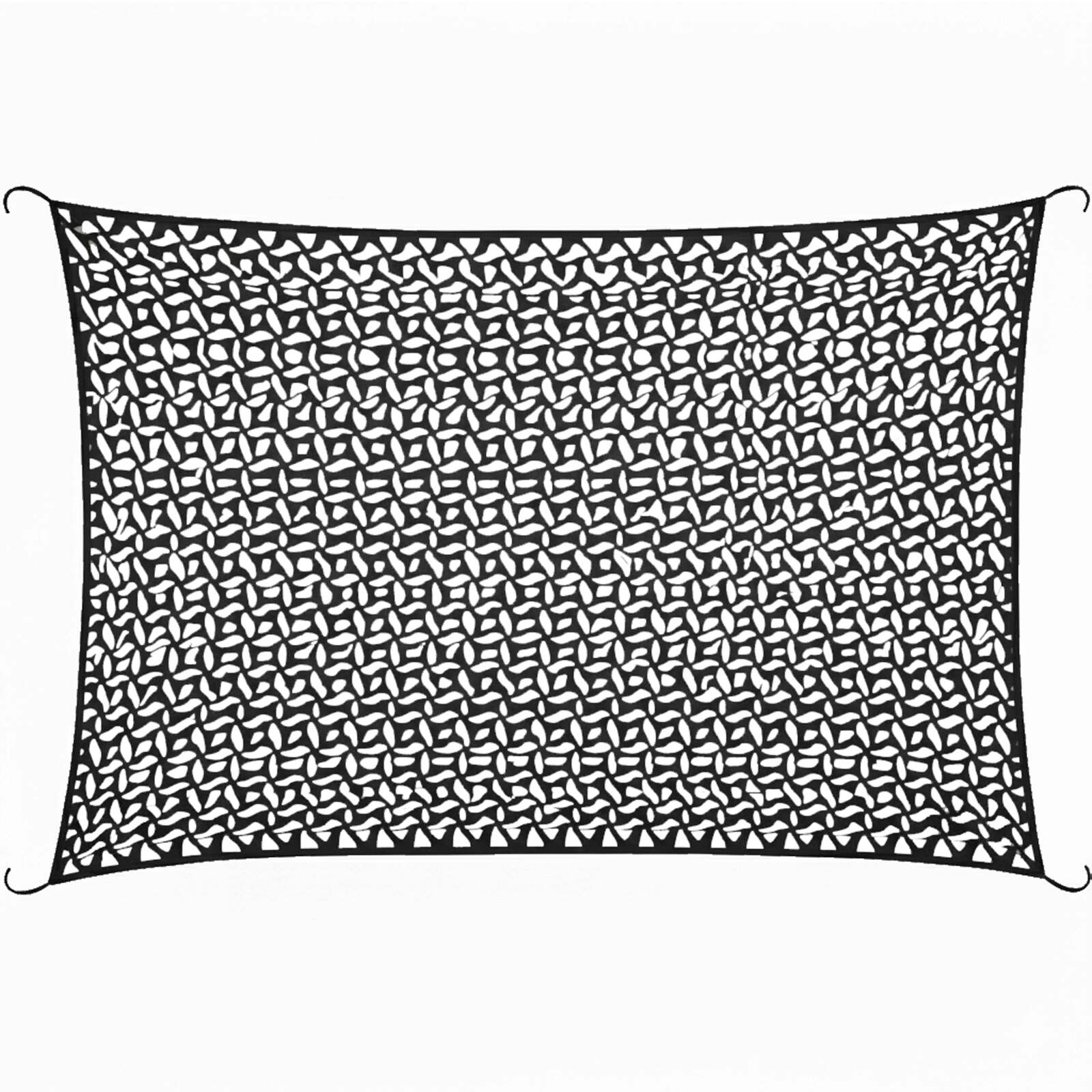 Rechteckiges Sonnensegel, umkehrbares, durchbrochenes 4x3 m