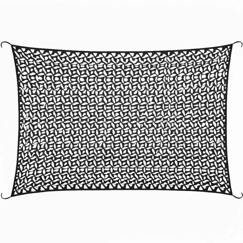 Rechteckiges Sonnensegel, umkehrbares, durchbrochenes 4x3 m (4/7)