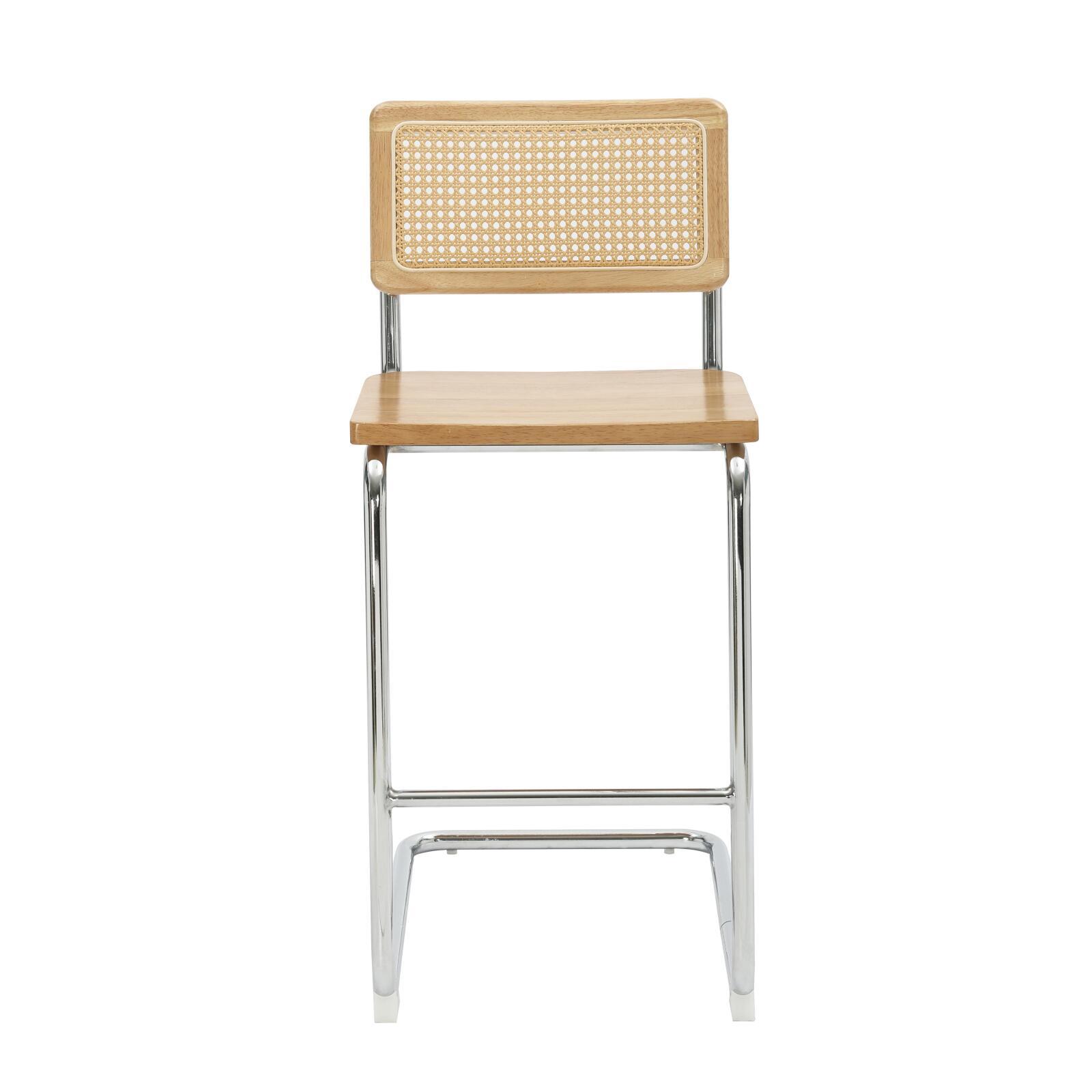 Barstühle aus Holz und Metall – 2er-Set