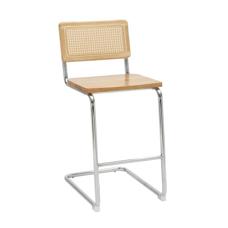 Barstühle aus Holz und Metall – 2er-Set