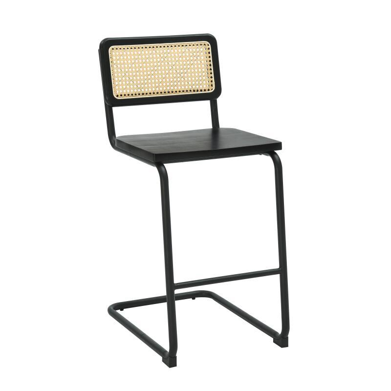 Barstühle aus Holz und Metall – 2er-Set