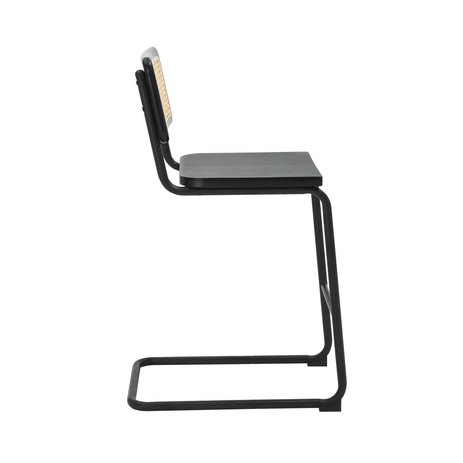 Barstühle aus Holz und Metall – 2er-Set