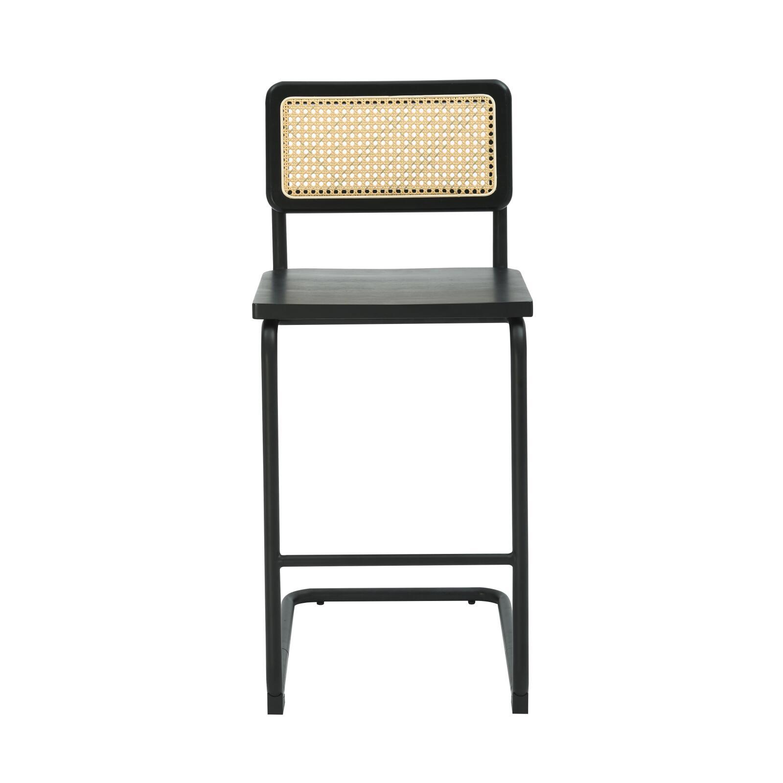 Barstühle aus Holz und Metall – 2er-Set