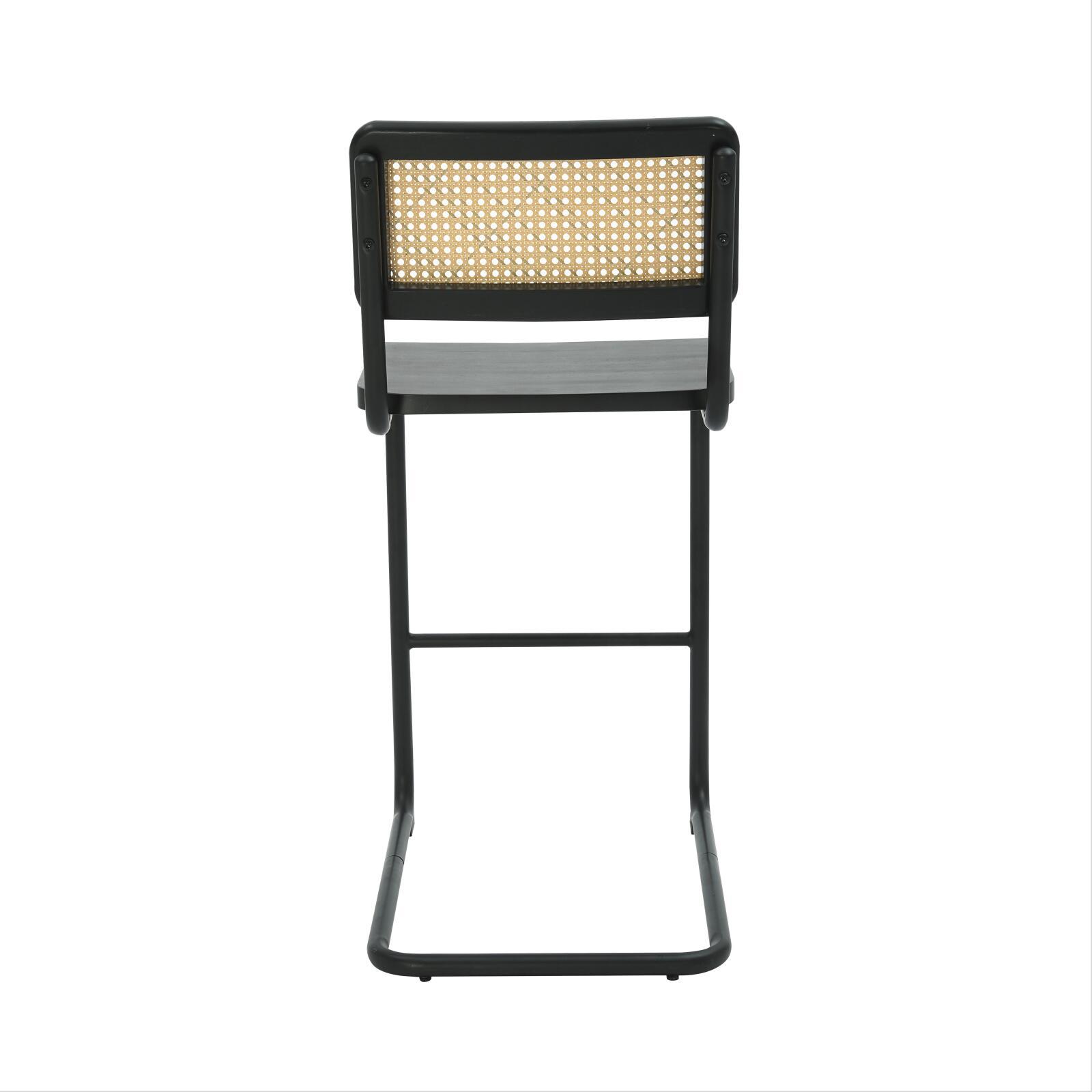 Barstühle aus Holz und Metall – 2er-Set