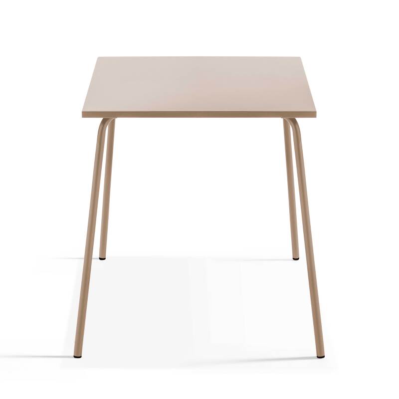 Quadratischer Tisch (70 x 70 x 72 cm) und 4 Stühle mit Armlehnen als Set
