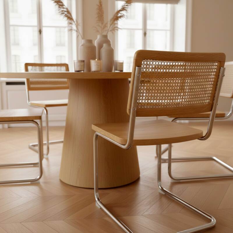 Stühle aus Holz und Metall – 2er-Set (3/8)