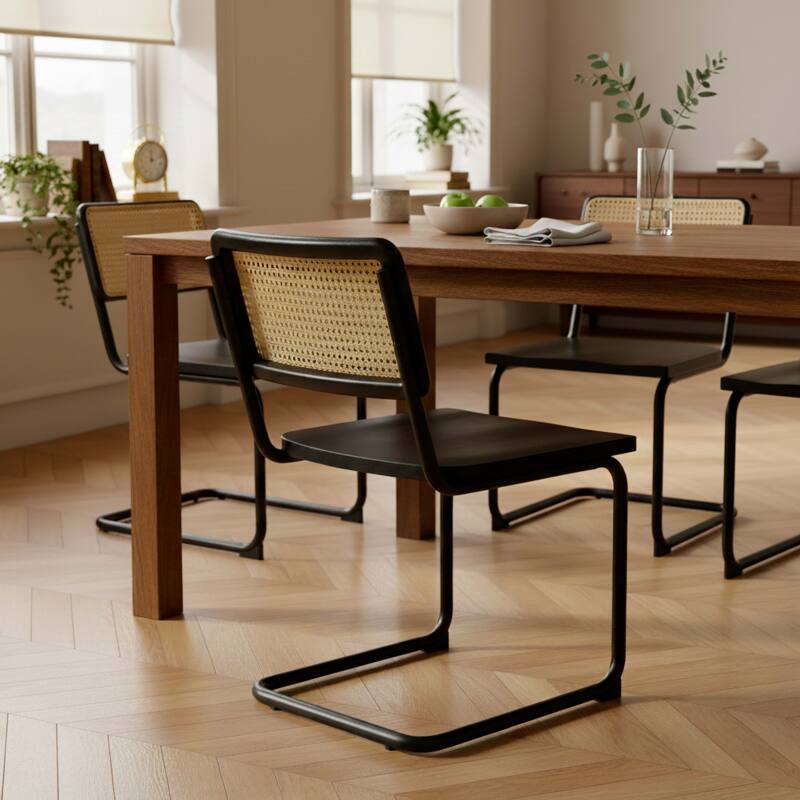 Stühle aus Holz und Metall – 2er-Set