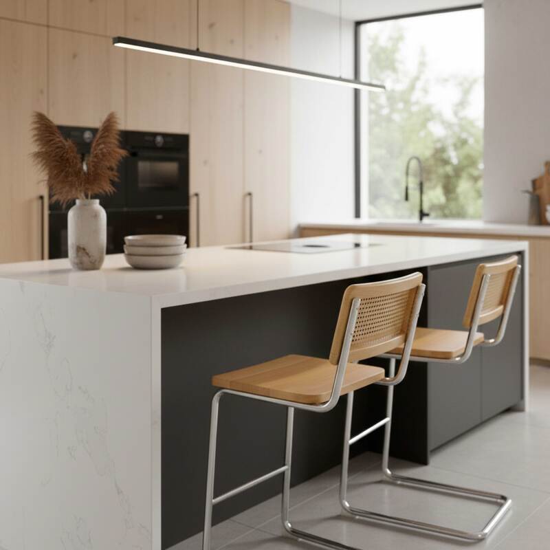 Barstühle aus Holz und Metall – 2er-Set (3/8)