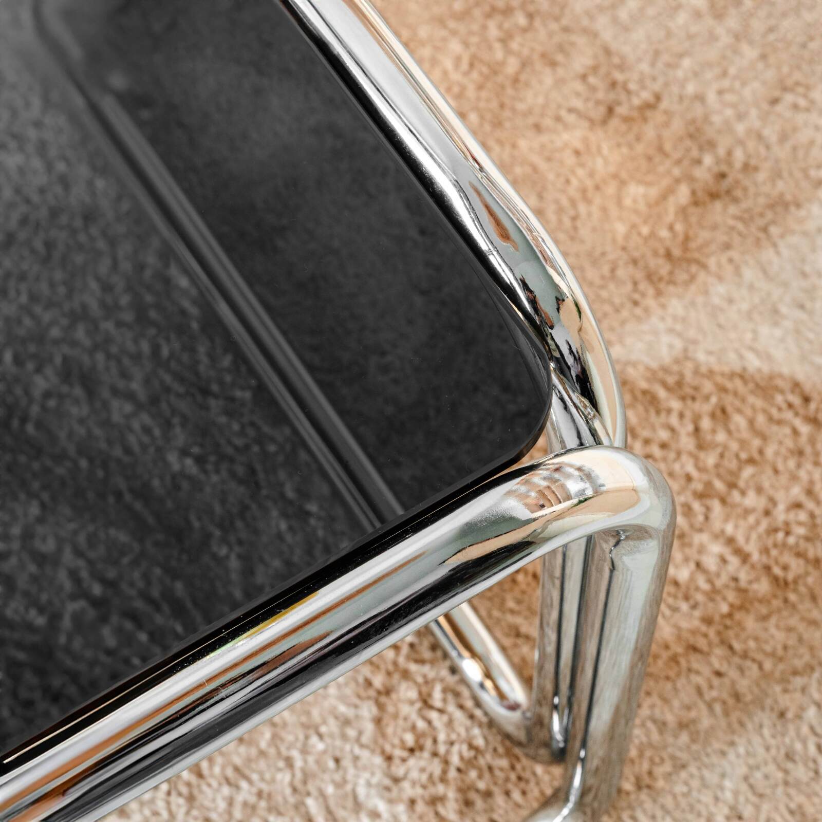 Couchtisch quadratisch, aus gehärtetem Glas, 90x90 cm