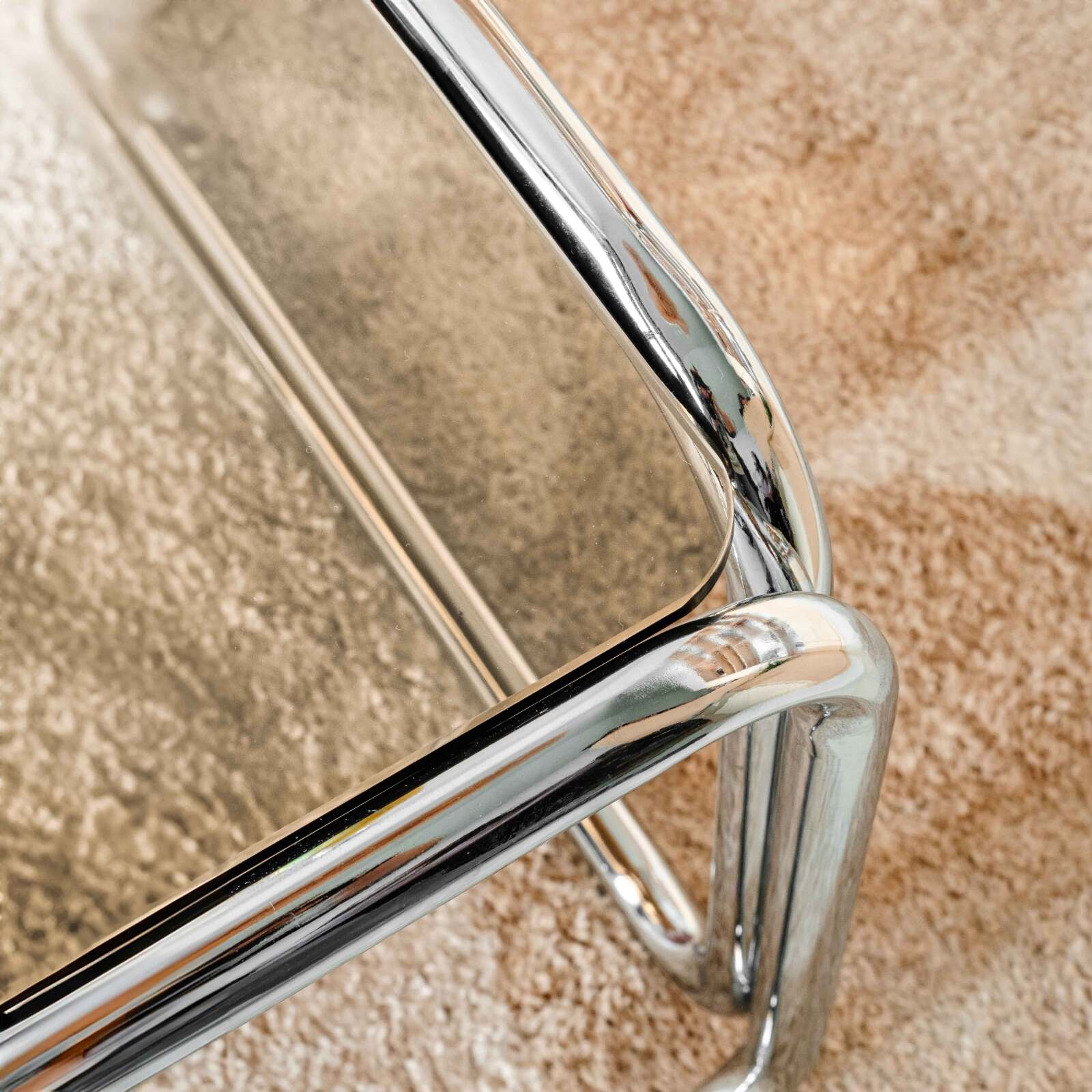 Couchtisch quadratisch, aus gehärtetem Glas, 90x90 cm