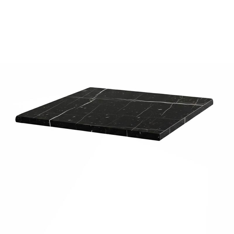 Quadratische Tischplatte aus geformtem Laminat, 60 x 60 cm