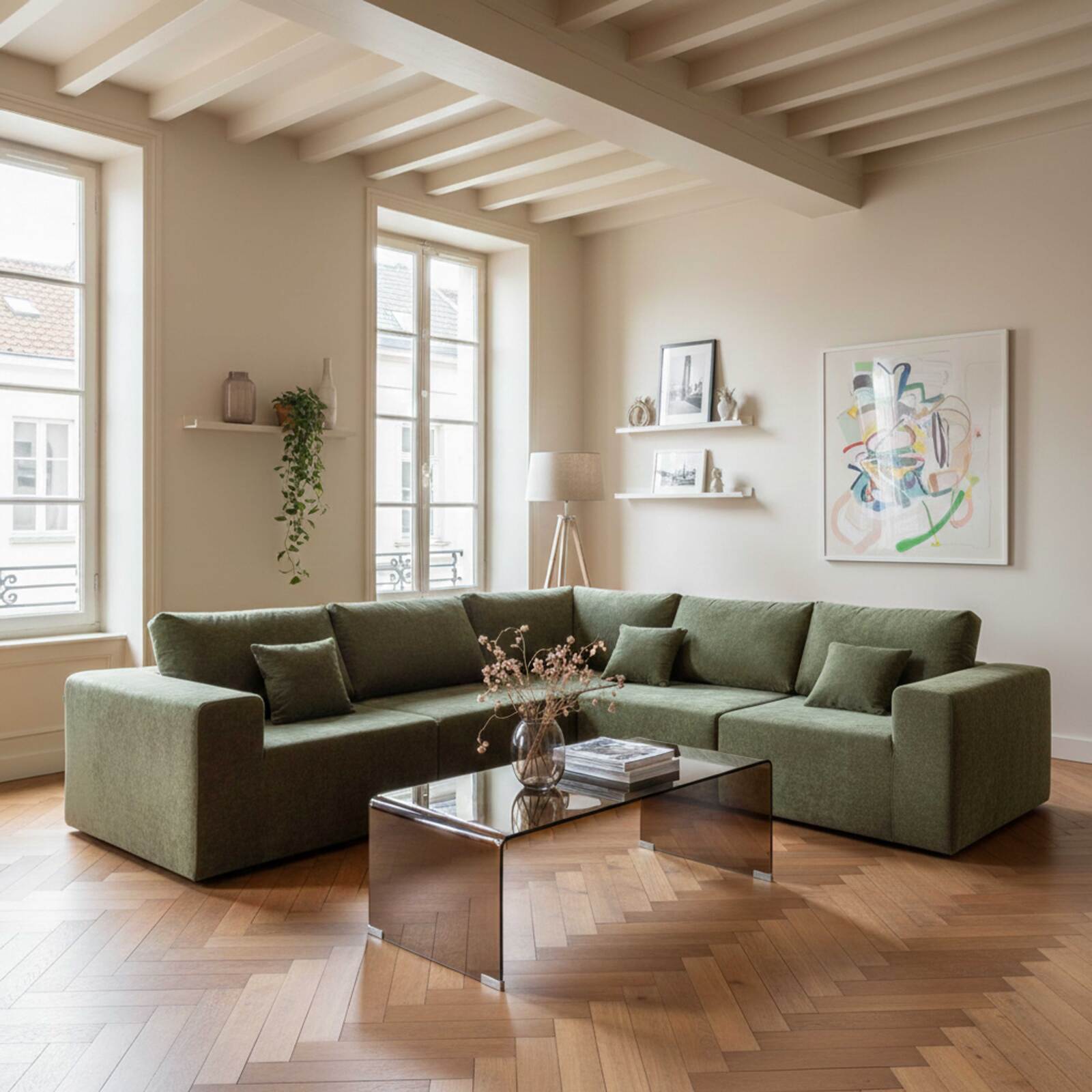 Couchtisch rechteckig, aus gehärtetem Glas, 110x50 cm