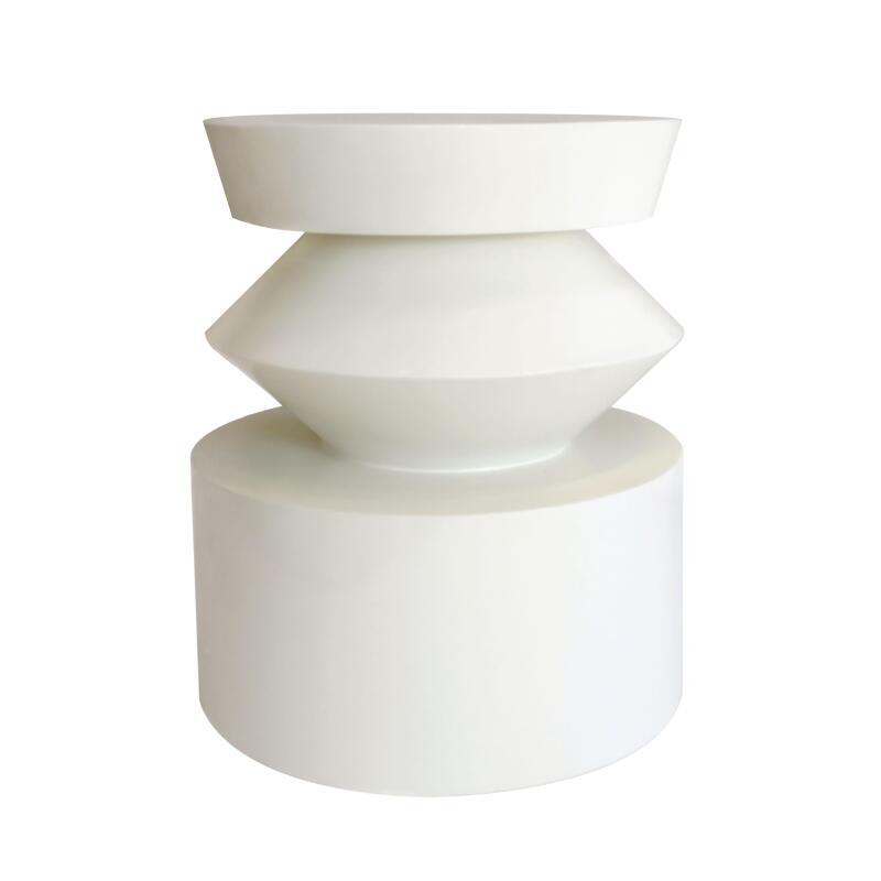 Couchtisch rund, in Lackoptik, Ø40 cm, Retro-Stil (3/4)