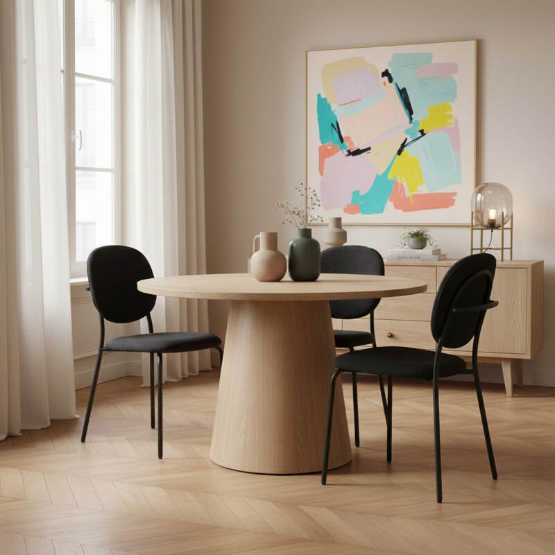 Stühle aus Stoff und Metall - 2er-Set