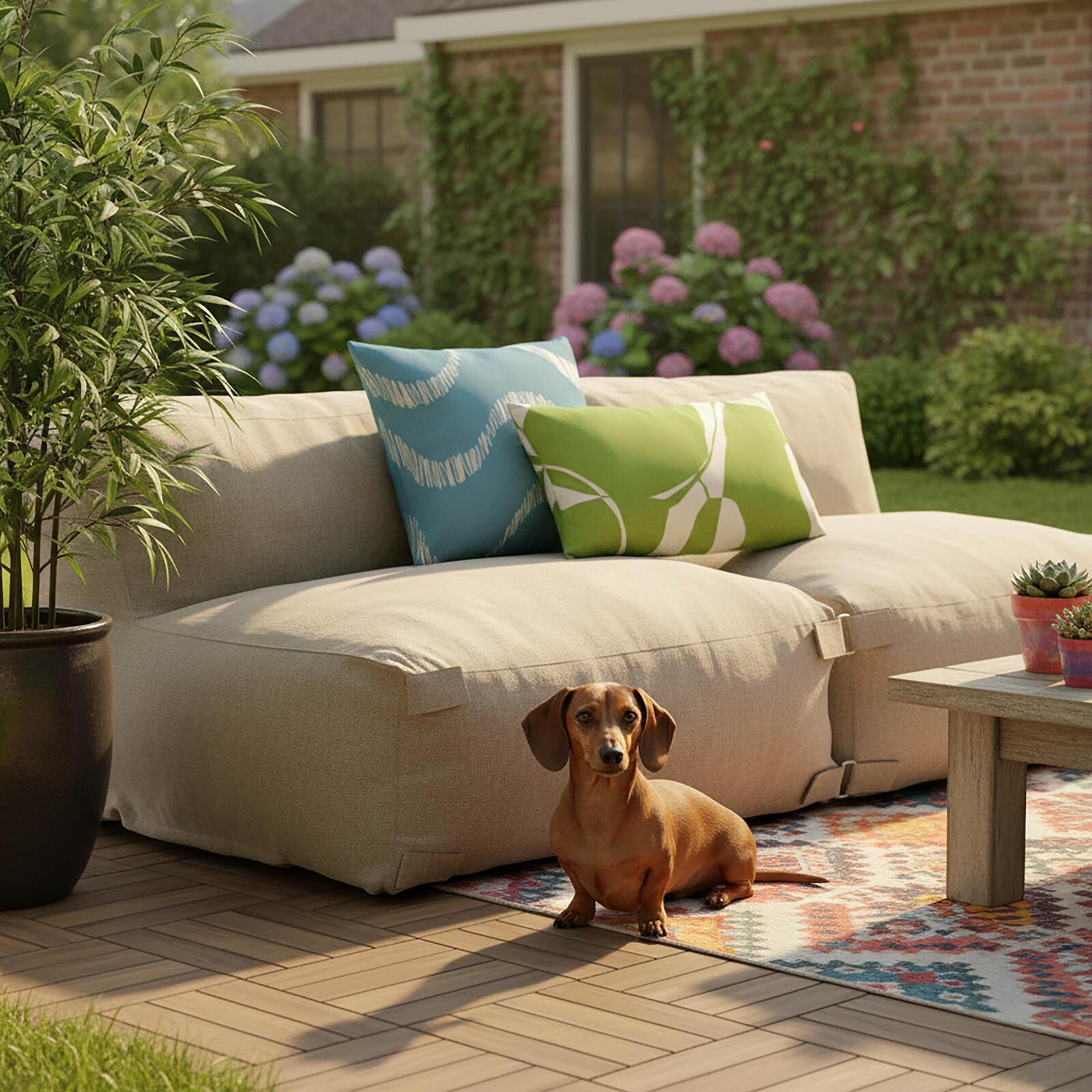 Kleine rechteckige Outdoor-Kissen für Paletten 50 × 30 cm – 2er-Set