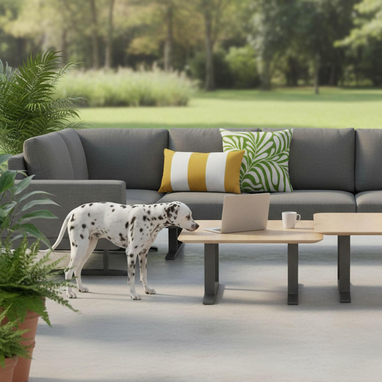 Quadratische Outdoor-Kissen, mit abnehmbarem Bezug, 45x45 cm - 2er Set