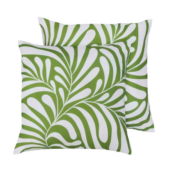 Quadratische Outdoor-Kissen, mit abnehmbarem Bezug, 45x45 cm - 2er Set | Oviala