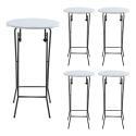 Klappbarer Stehtisch 60x110 cm 5er-Set