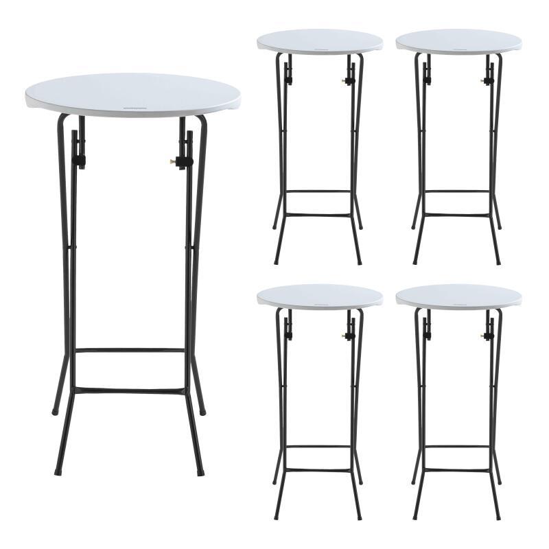 Klappbarer Stehtisch 60x110 cm 5er-Set