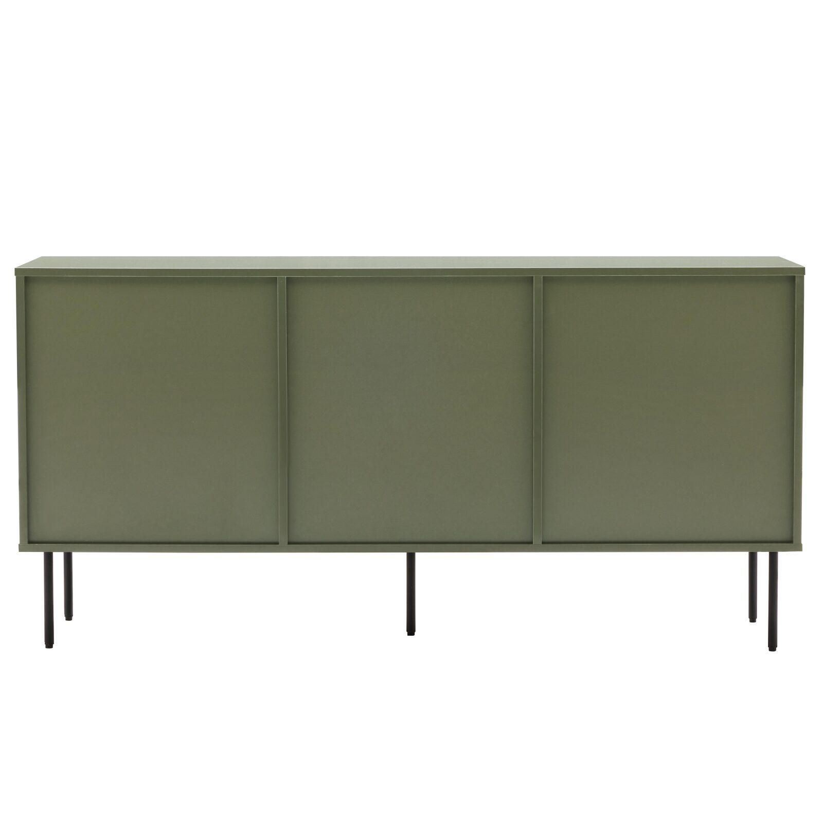 Sideboard 2 Türen, 3 Schubladen mit Lamellenoptik, 150 cm