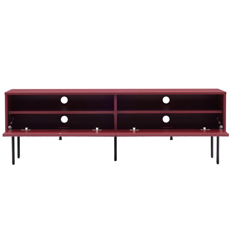 Lowboard farbig mit Lattenoptik, 150 cm (3/7)