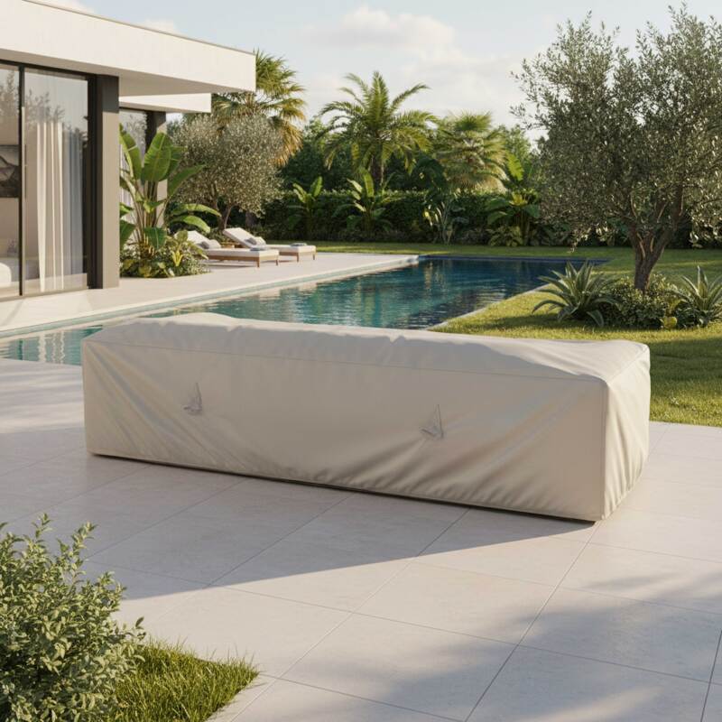 Schutzhülle für modulare Gartenmöbel mit 2 Ecksesseln und 1 Sessel 