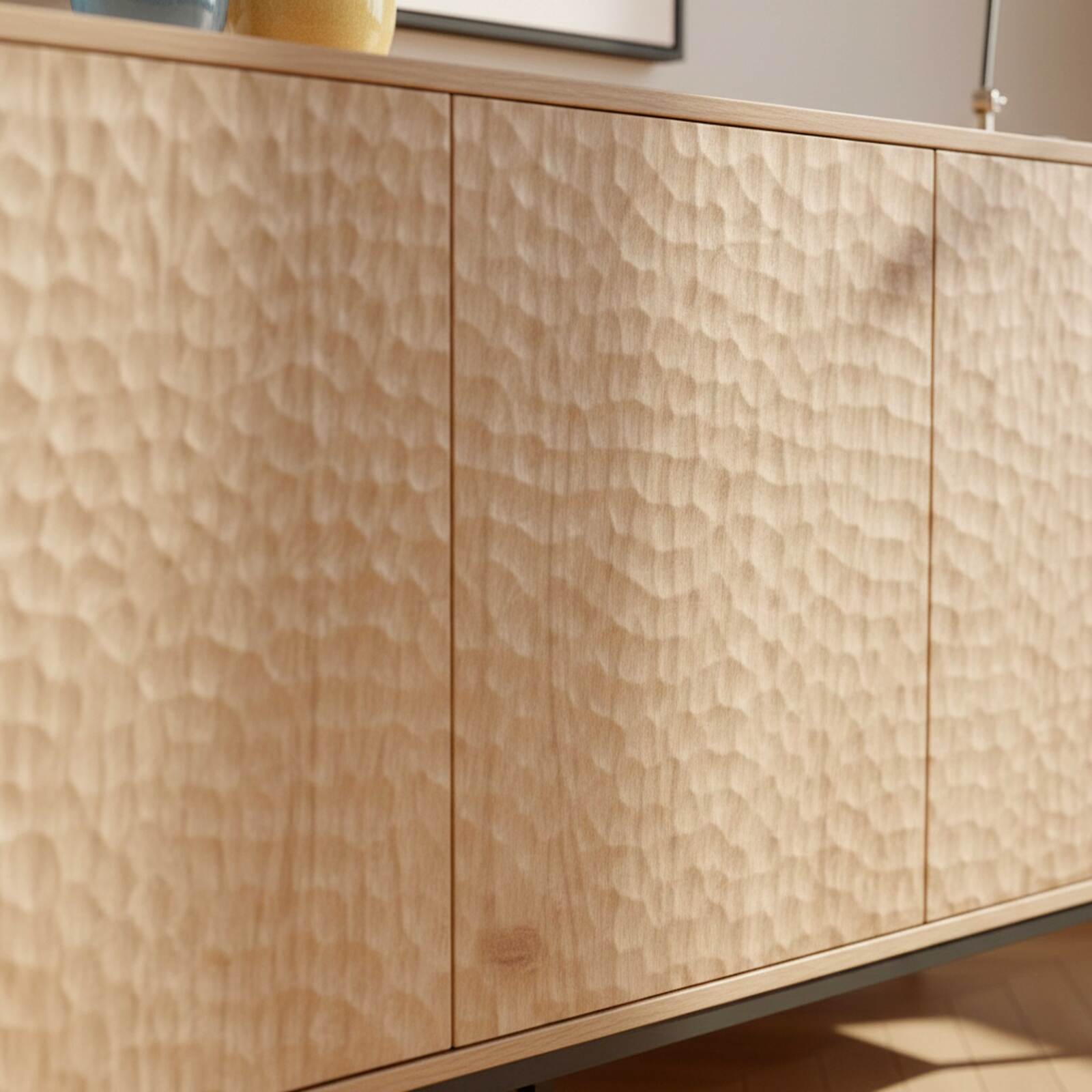 Sideboard in Holzoptik, 3 Türen, 147 cm