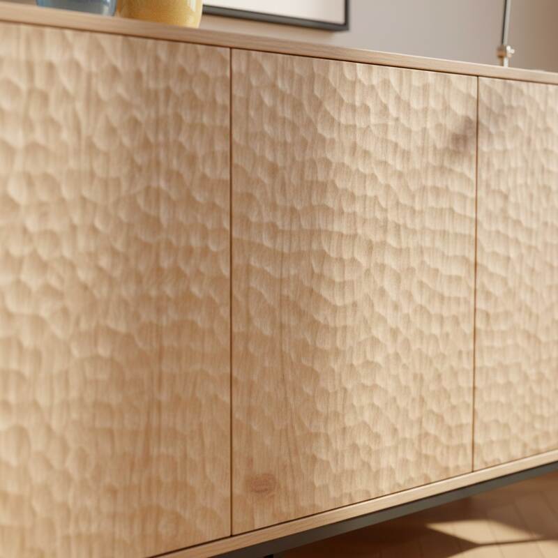 Sideboard in Holzoptik, 3 Türen, 147 cm (3/8)